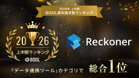 Reckoner、「2026年上半期 BOXIL資料請求数ランキング Reckoner、「2026年上半期 BOXIL資料請求数ランキング