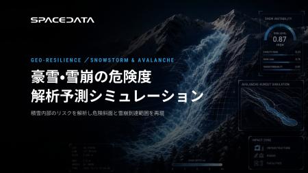 スペースデータ、豪雪・雪崩リスクをAIでシミュレーシ