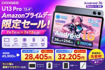 【Amazonプライムデー】DOOGEE U13 Proが約38％OFF An