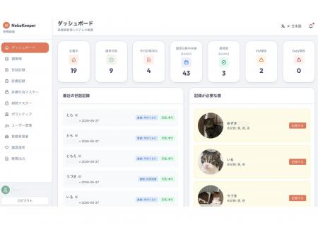 多頭飼育施設向けクラウド管理システム「NekoKeeper」