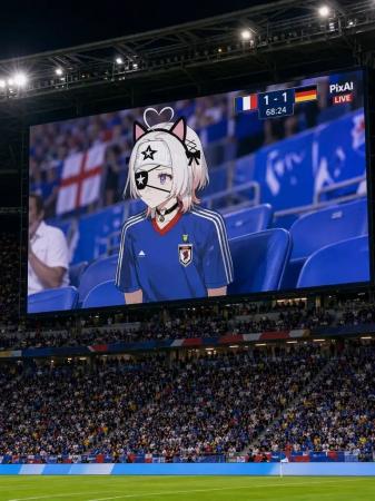 AI創作プラットフォーム「PixAI」、サッカースタジア AI創作プラットフォーム「PixAI」、サッカースタジア