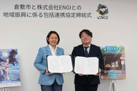 倉敷市とアニメ制作スタジオ「株式会社ENGI」、utf-8