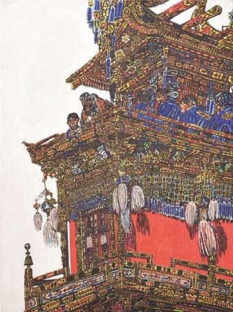 日本全国のお祭りを描いた迫力ある作品を展示 パソナ 日本全国のお祭りを描いた迫力ある作品を展示 パソナ