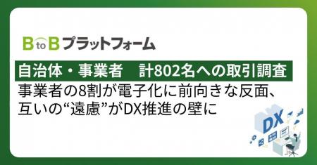 【自治体・事業者 計802名への取引調査】事業者の8割 【自治体・事業者 計802名への取引調査】事業者の8割