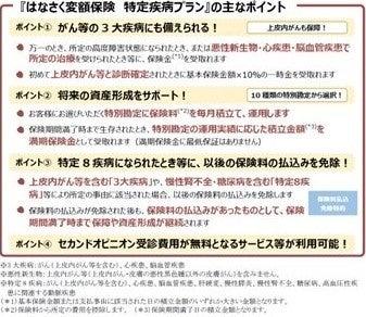 はなさく変額保険 特定疾病プランの発売について