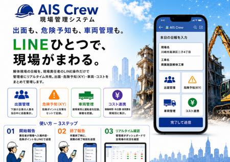 【新サービス】LINEひとつで完結する建設現場管理シス 【新サービス】LINEひとつで完結する建設現場管理シス