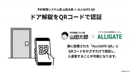 予約管理システム部 山田太郎はALLIGATE QRに対応し、