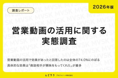 【2026年版】営業動画の活用に関する実態調査｜営業動