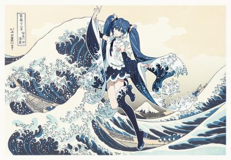 葛飾北斎×初音ミク Rella 葛飾北斎×初音ミク Rella