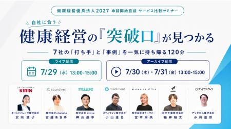 自社に合う健康経営の「突破口」が見つかる - 7社の「