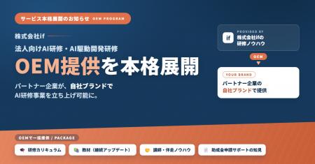 株式会社if、法人向けAI研修のOEM提供を本格展開──研 株式会社if、法人向けAI研修のOEM提供を本格展開──研