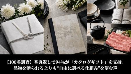 【100名調査】香典返しで94%が「カタログギフト」を支 【100名調査】香典返しで94%が「カタログギフト」を支