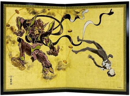 日本が誇る伝説を屏風に描く「EVANGELION 風神雷神図 日本が誇る伝説を屏風に描く「EVANGELION 風神雷神図