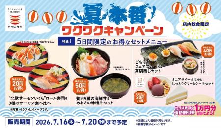 かっぱ寿司「夏本番!ワクワクキャンペーン」開催みん かっぱ寿司「夏本番!ワクワクキャンペーン」開催みん