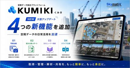 空間データ統合プラットフォーム「くみき」に4つの新 空間データ統合プラットフォーム「くみき」に4つの新