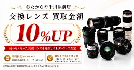 おたからや千川駅前店、「交換レンズ」買取金額10%ア おたからや千川駅前店、「交換レンズ」買取金額10%ア