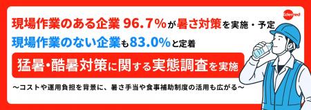 現場作業のある企業、96.7％が暑さ対策を実施・予定。