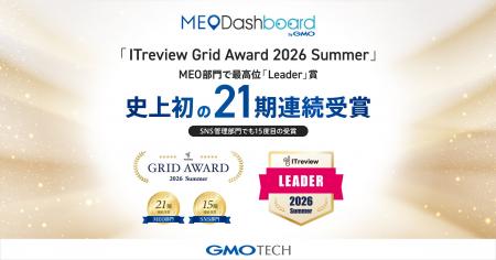 「MEO Dashboard byGMO」、「ITreview Grid Award 202
