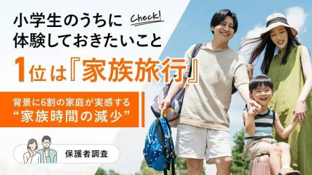 小学生のうちに体験しておきたいこと1位は「家族旅行