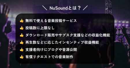 音楽投稿SNSアプリ「NuSound」リリース！