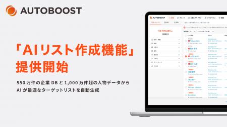 AUTOBOOST、550万件の企業DB×1,000万件超の人物データ