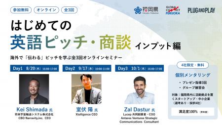 Plug and Play Japan、福岡県「令和8年度 国際ビジネ Plug and Play Japan、福岡県「令和8年度 国際ビジネ