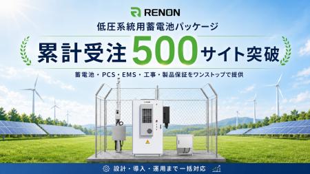 RENON POWER、低圧系統用蓄電池パッケージの累計受注5