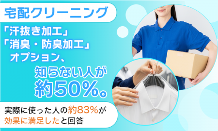 【宅配クリーニング】「汗抜き加工」「消臭・防臭加工