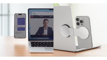 スマホを画面横に貼るだけで作業効率アップ！MagSafe