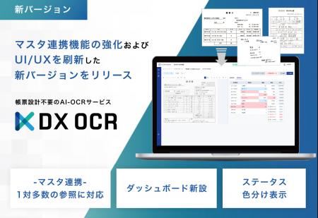 DX OCR、マスタ連携機能の強化およびUI/UXを刷新した