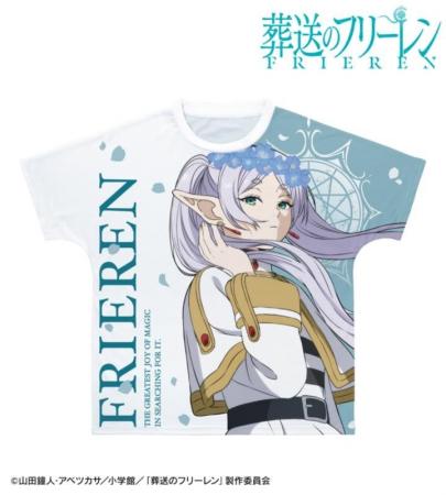 『葬送のフリーレン』のフルグラフィックTシャツ、ユ