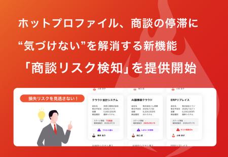 ホットプロファイル、商談の停滞に“気づけない”を解消