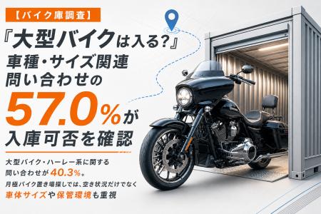 「大型バイクは入る？」車種・サイズ関連問い合わせの
