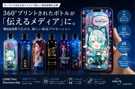 360°プリントされたボトルが「伝えるメディア」に。We