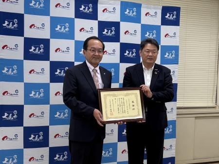 【七尾市より感謝状を受領】能登復興支援として寄贈し