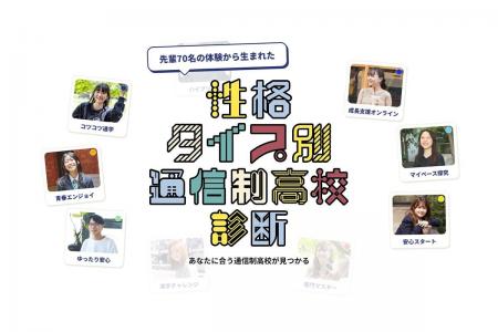 Go通信制高校『性格タイプ別 通信制高校診断』 をリリ