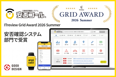 安否確認システム「安否コール」が、ITreview Grid Aw 安否確認システム「安否コール」が、ITreview Grid Aw
