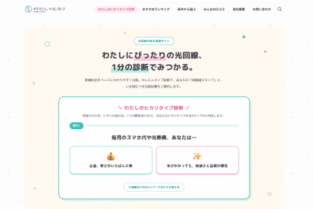 光回線の総合情報メディア『わたしのヒカリ』を公開 ―