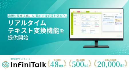 音声通信プラットフォームInfiniTalk、通話内容をリア