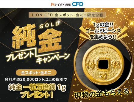 ヒロセ通商：LION CFD金スポット・金ミニ限定企画 純