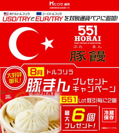 LION FXトルコリラ 551Lot取引で豚まんプレゼントキャ
