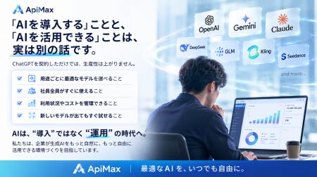 ApiMax、テキスト・推論・動画生成まで対応 ── LLM中