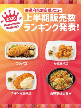 「ほっともっと」2026年上半期 都道府県別お弁当ラン