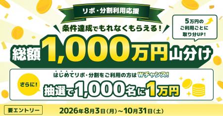 三井住友カード「リボ・分割利用応援！1,000万円山分