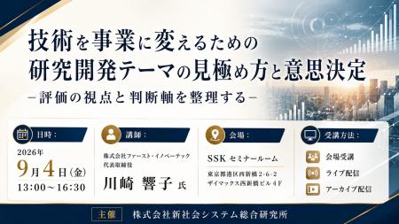 「技術を事業に変えるための研究開発テーマの見極め方