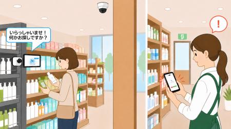 AIが検知、アバターが自動で声掛け。万引き対策の新製