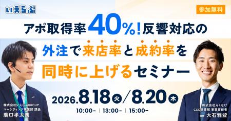 【アポ取得率40%】反響対応の外注で、来店率と成約率