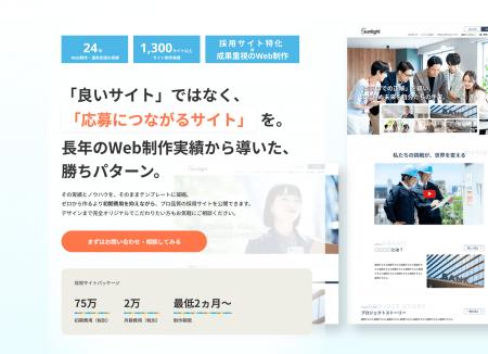 採用サイト制作のプロが設計したテンプレートで、企業