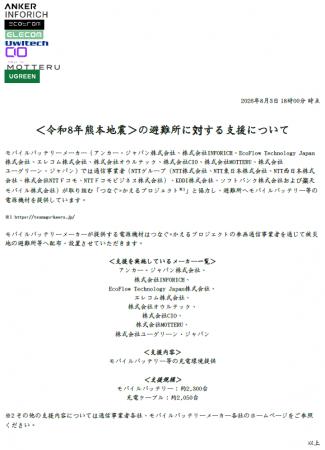 <令和8年熊本地震>の避難所に対する支援について <令和8年熊本地震>の避難所に対する支援について