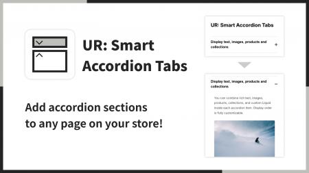 【海外向け】EC アプリ「UR: Smart Accordion Tabs」 【海外向け】EC アプリ「UR: Smart Accordion Tabs」